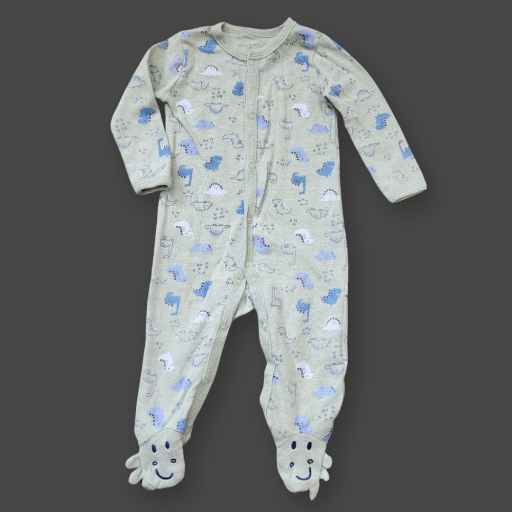 Green/Blue Dinosaur Sleeper, Kid's 6-9M